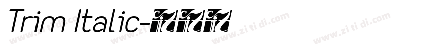 Trim Italic字体转换
